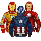 Осенне-зимние детские куртки детские толстовки с капюшоном на молнии для подростков детский топ с капюшоном супергероя От 5 до 12 лет свободная Спортивная одежда для мальчиков и девочек