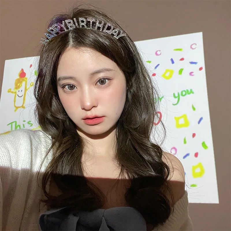 

Gold Silver Color Headbands Birthday Party Decorations Girls Gift Hairbands Hair Accessories Decoration Birthday Girl Supplies