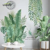 creative pvc plant wall stickers home decor living room self adhesive room decor sticker bedroom background wall decoration