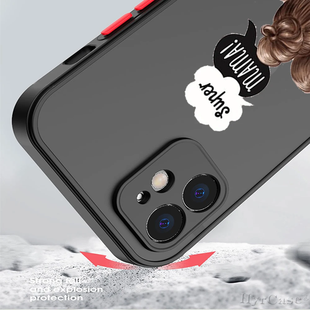 Чехол для iPhone 12 11 13 Pro Max Mini X XR XS 7 8 Plus мягкий жесткий матовый бампер с надписью Super