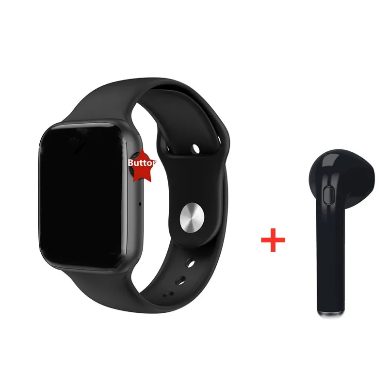 black add headset Bluetooth умные часы W34 ECG монитор сердечного ритма умные часы для мужчин для Android/ios huawei xiaomi samsung gear S3 pk GT08 - Цвет: black add headset