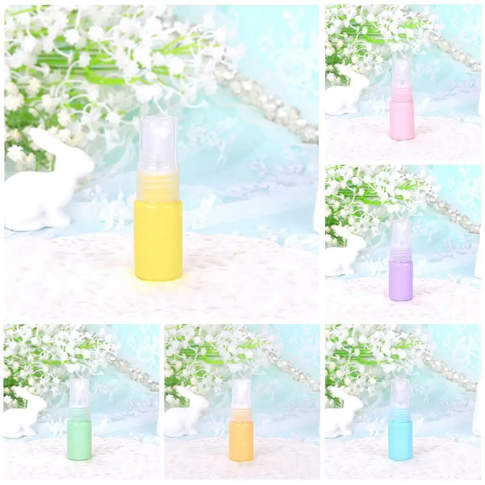 

10ml Macaron Color Lotion Bottle Powder Pump Trial Pack Sample Cosmetic Packaging Sub-Bottle Transparent Small Watering Can