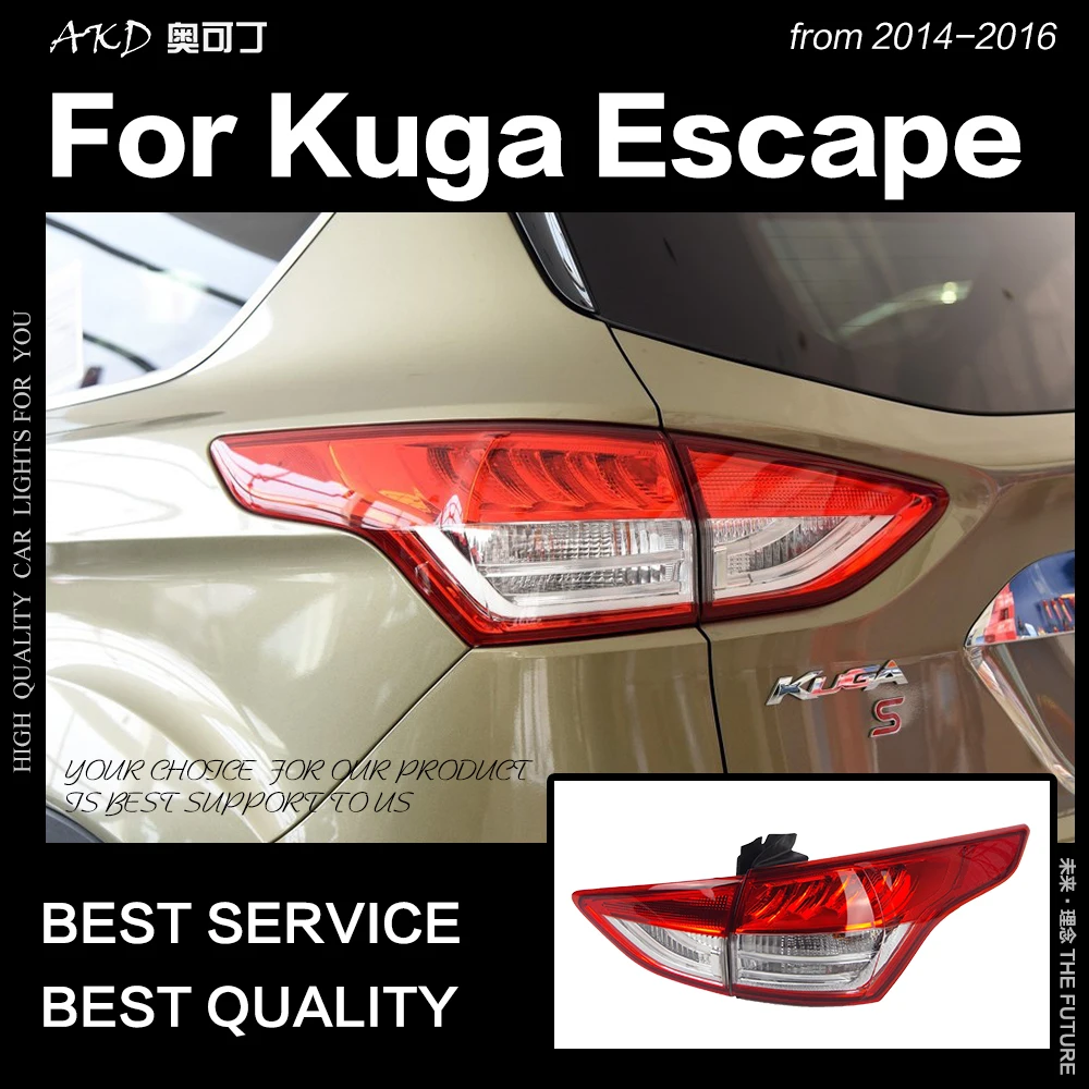 АКД стайлинга автомобилей для Ford Escape хвост светильник s 2014 2016 Kuga светодиодный
