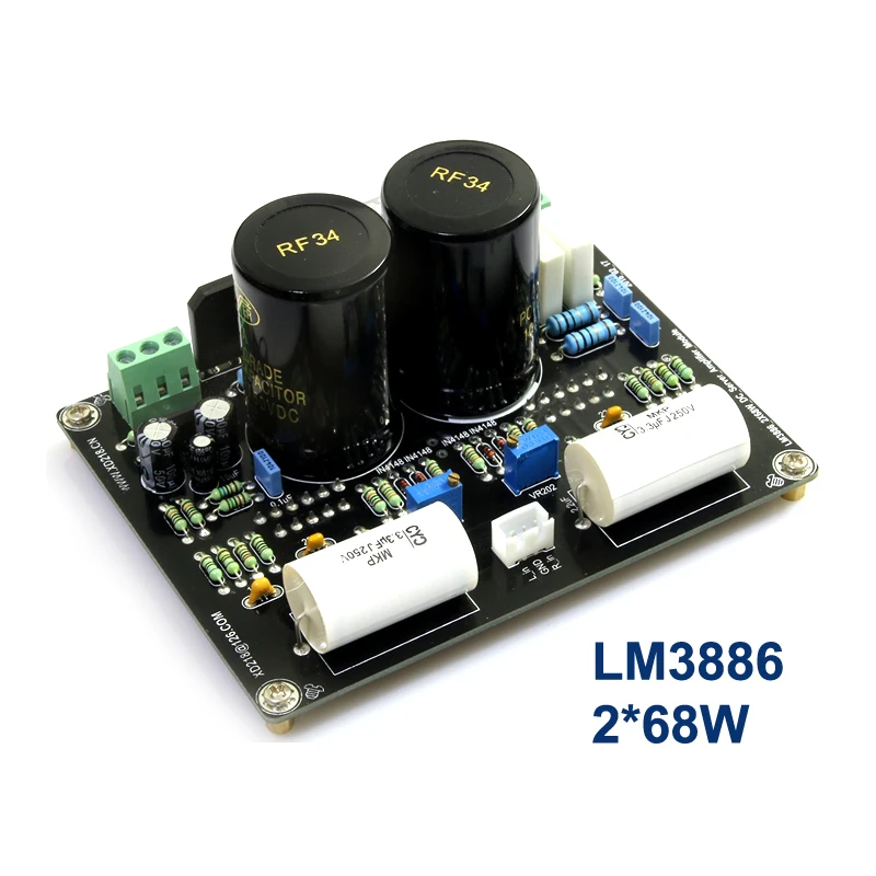 Усилитель мощности LM3886 2*68 Вт аудиоплата двухканальный стереоусилитель MFB 2*10000