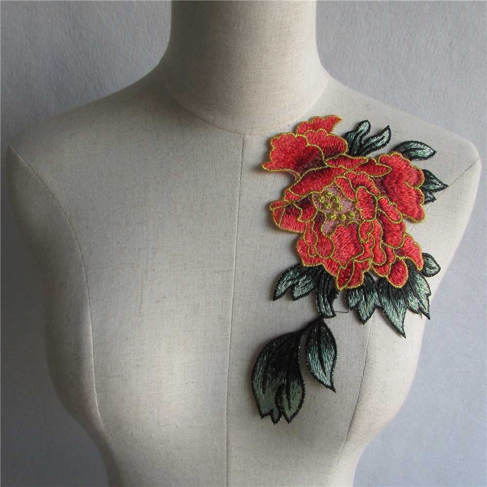 Кружевной 3D цветок одежда вышивка аппликация DIY ремесло шитье кружевной воротник