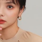 LByzHan предотвращает аллергию серебряные серьги Очаровательные женские модные ювелирные изделия винтажные простые O-образные аксессуары для вечерние подарки