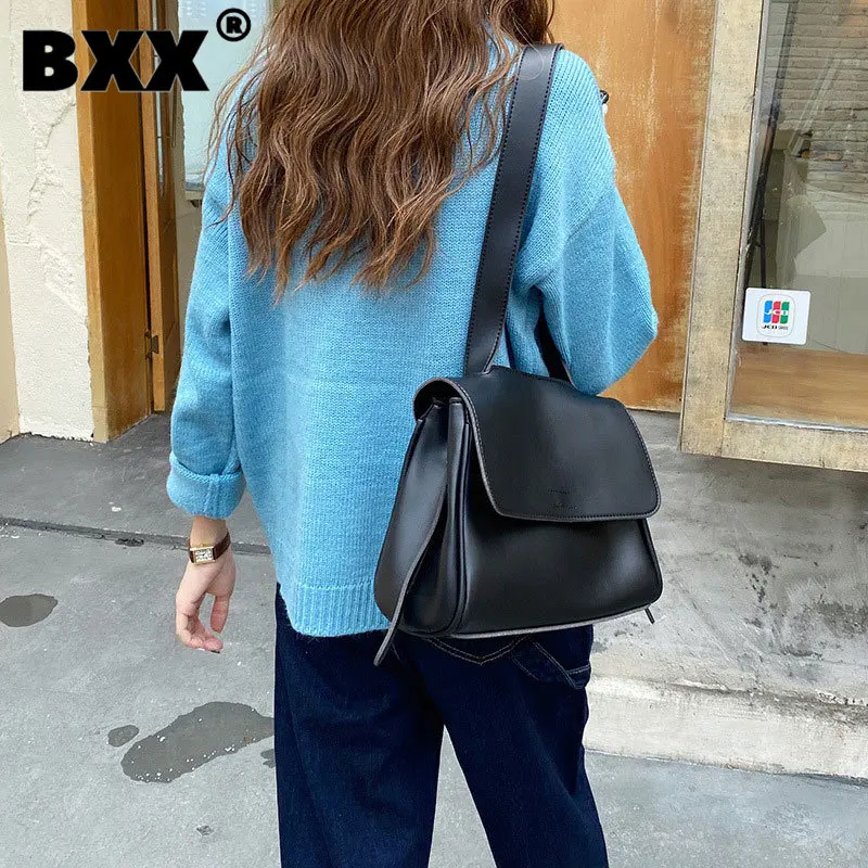 

[BXX] Woman New Brand Elegant Quality PU Leather Personality All-match Crossbody Shoulder Bag Fashion Tide Autumn 2021 GF0341