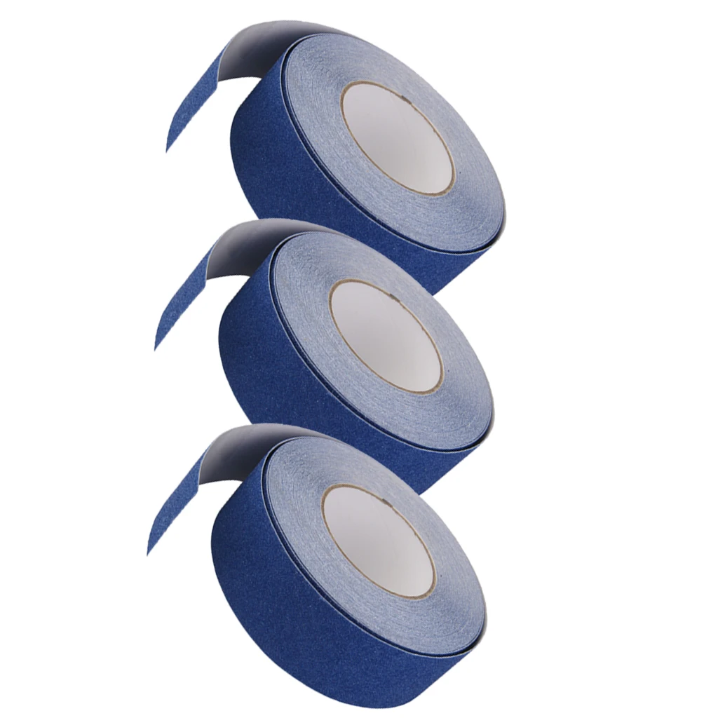 

3pcs Non-slip High Traction Grip Tape Safety Floor Steps Treads Blue 5cmx18m
