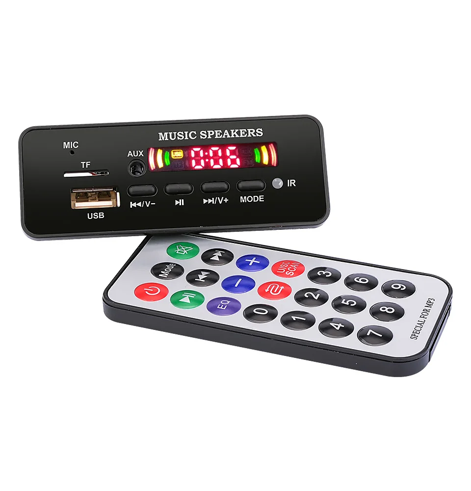 AIYIMA 12 в Bluetooth декодер доска цветной дисплей декодирование MP3 плеер wma wav FLAC USB TF FM DIY звук динамик, усилитель звука