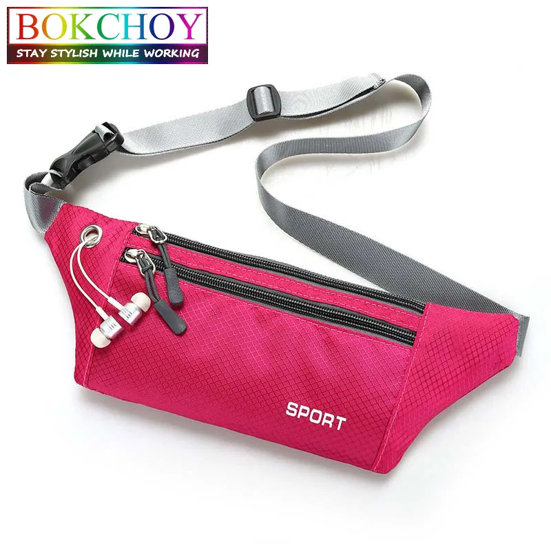 Поясная сумка с круглым ремнем отверстием для наушников нейлоновая Мужская и