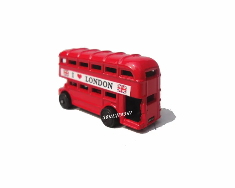 

British souvenir, creative street double-decker bus model, refrigerator magnet, bus model