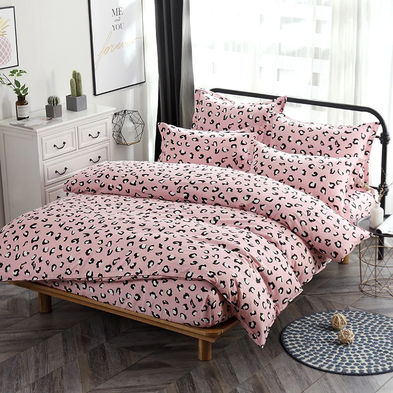 Комплект постельного белья из 100% хлопка с изображением медведя бело-голубого