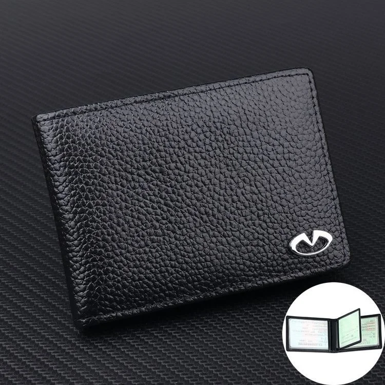 

Unisex Driver's License Leather Case Motor Vehicle Driving Credit Id Card Holder Tarjetero For Infiniti Wallet Car Accessories