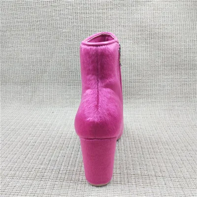 

Plus size women's boots 2021 autumn new fashion round toe comfortable thick heel side zipper women's boots