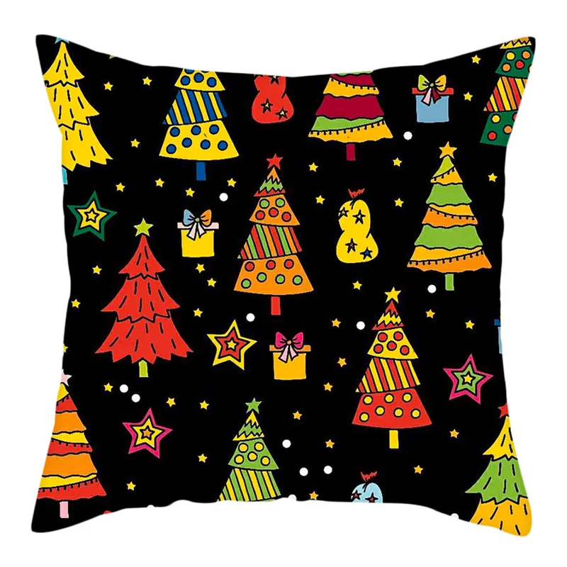 

Fuwatacchi Snowman New Year Cushion Covers Merry Christmas Santa Claus Pillow Cover for Home Chair Sofa Decoration Pillowcases
