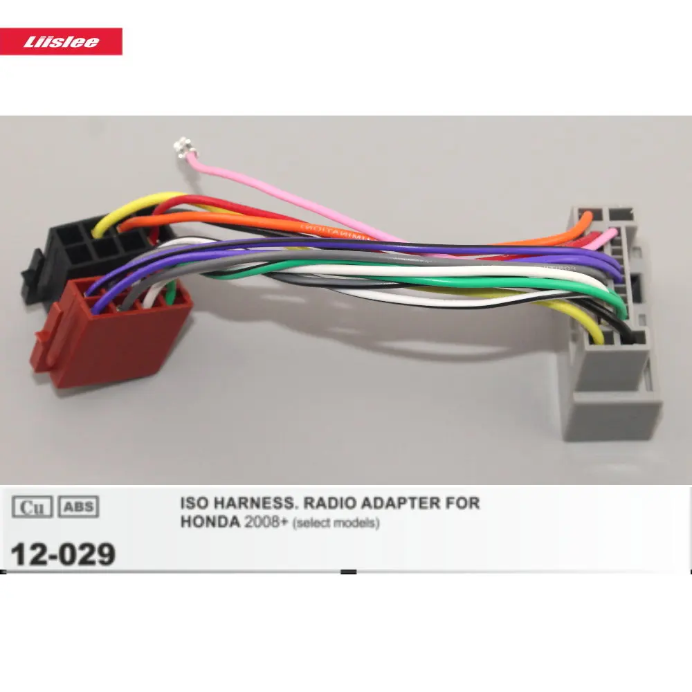 DIN ISO Жгут адаптер для HONDA Elysion/City/Airwave/Freed Car Factory Radio 24 штыря Мужской Кабельный CU-ABS