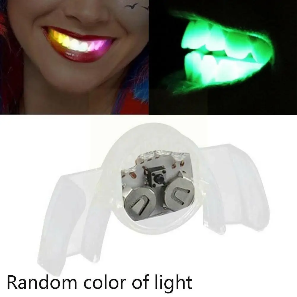 

1pcs Led Glow Mouth Braces Children Adults Funny Toys Random Props Halloween Supplies Festival Party Color Tricky Carnival L2r5