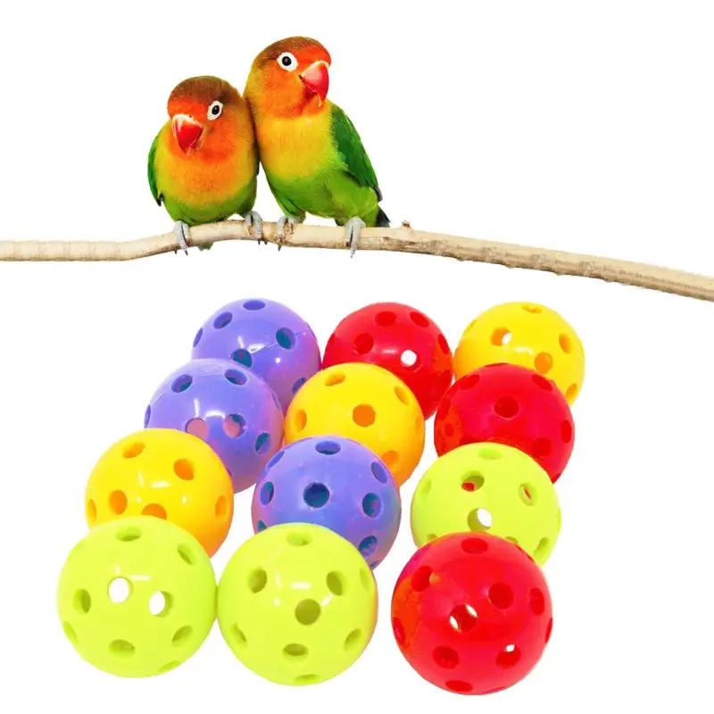 

12Pcs Bird Parrot Foot Talon Ball Toy for Parakeet Cockatiel Cage Chew Bite Toys
