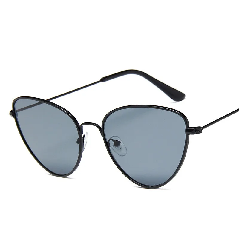 RBROVO, винтажные женские солнцезащитные очки Cateye, брендовые, дизайнерские, яркие цвета, уличные, солнечные очки для улицы, Oculos De Sol Feminino - Цвет линз: BlackGray