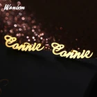 Серьги женские из нержавеющей стали с именем на заказ, 3 цвета