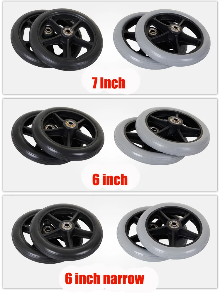 Переднее противоударное колесо для инвалидной коляски 6/7/8 дюйма дюймов |