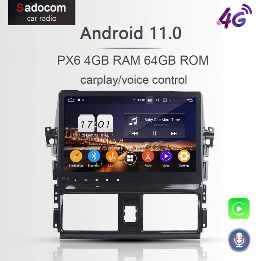 DSP 10 1 &quot2 din Android 9 0 64G + 4 Гб ram автомобильный dvd-плеер Wifi Bluetooth 2 RDS автомобильное радио
