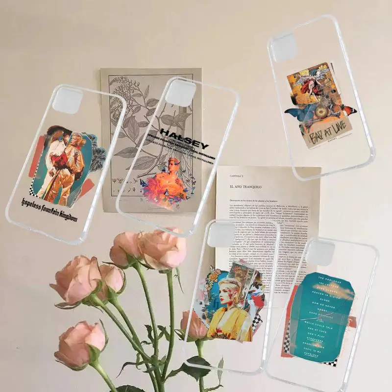 

Halsey Hopeless Fountain Kingdom Phone Case Transparent for iPhone 7 8 11 12 13 s mini pro X XS XR MAX Plus