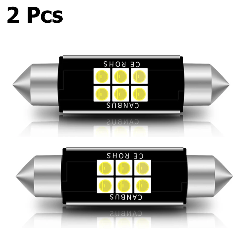 2 шт. Festoon 3030 SMD СВЕТОДИОДНЫЙ ные лампы C5W C10W 31 мм 36 39 41 суперъяркий автомобильный
