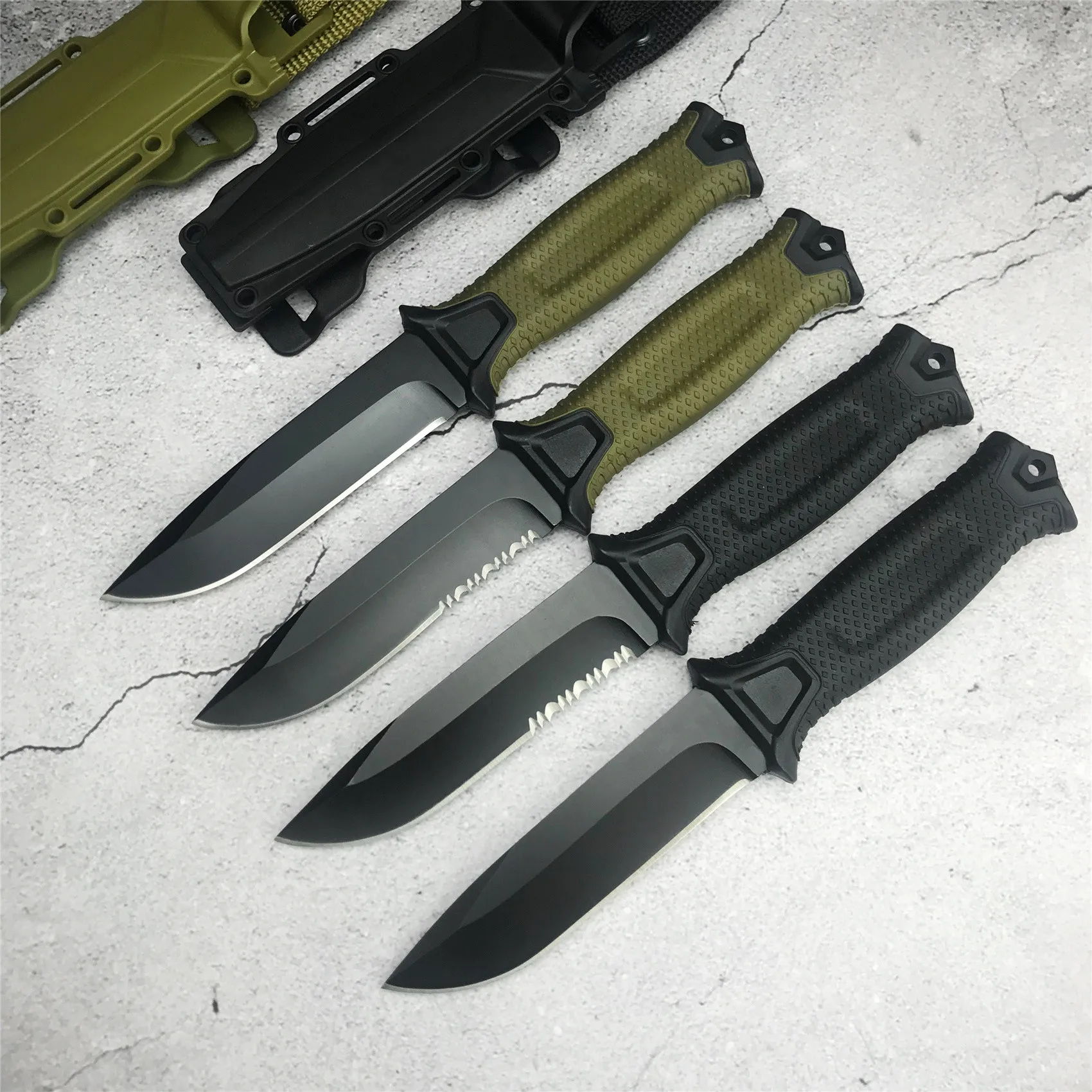 1500 Нож Rambo для пехоты выжившей с фиксированным клинком военное тактическое