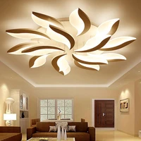 hot acrylic modern led chandelier for living study room bedroom lampe plafond avize indoor ceiling chandeliers 90 260v