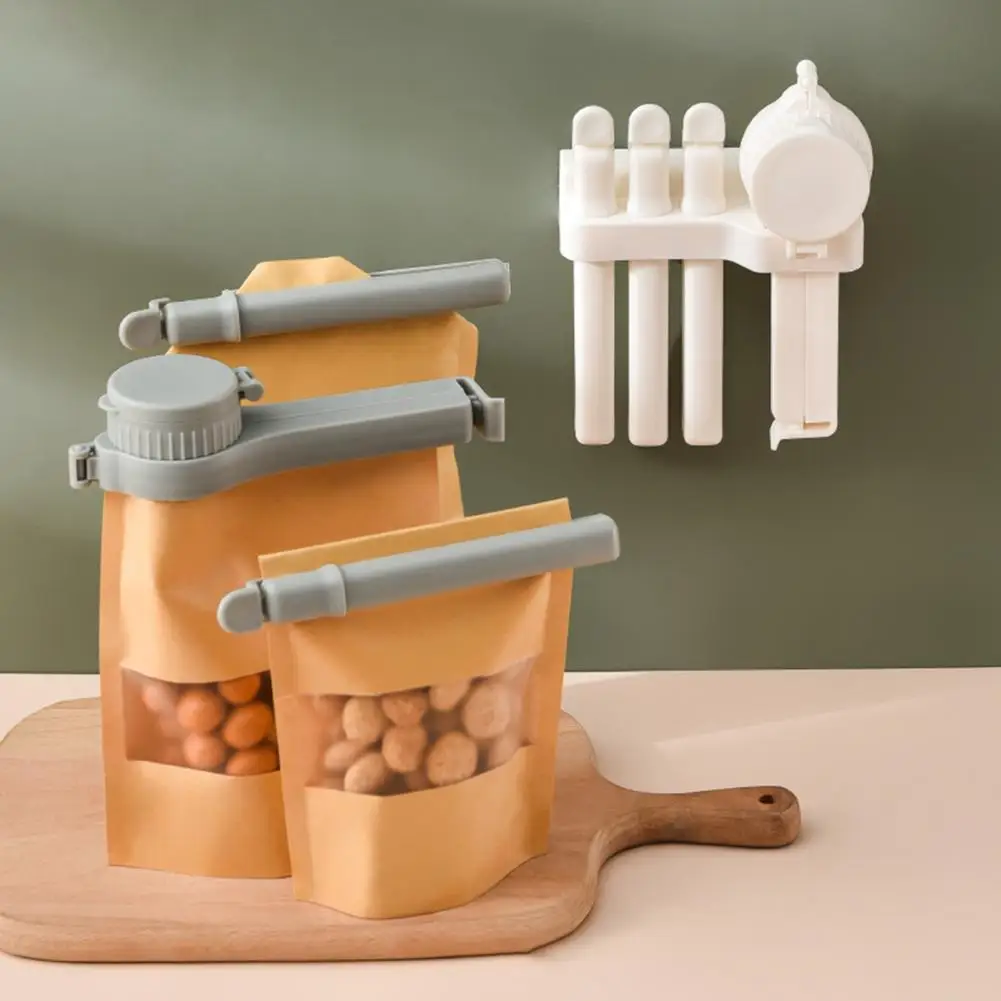 

4Pcs/Set Sealing Clip Solid Color Moisture Proof PP Fresh-Keeping Food Bag Clamp for Kitchen and Milk Powder