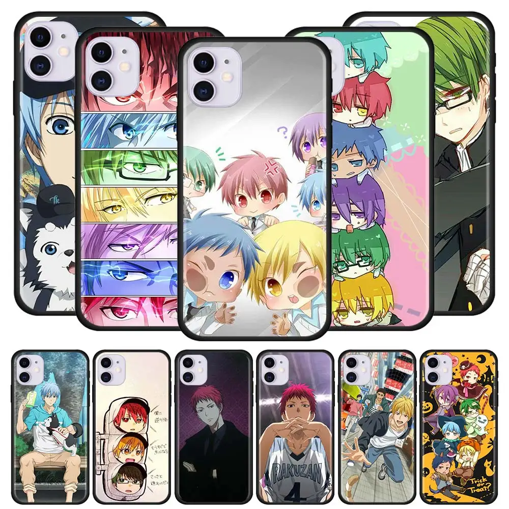 Kuroko No Basket Kawaii чехол для Apple iPhone 11 Pro Max XS X XR 7 8 6 6S Plus 5 5S SE Черный силиконовый телефона