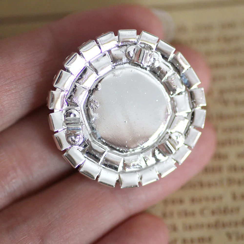 1 шт. круглые стразы AB с кристаллами пуговицы серебро или золото для рукоделия