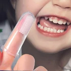 Силиконовая зубная щетка + коробка детская зубная щетка на палец детская зубная щетка мягкая силиконовая зубная щетка для младенцев резиновая Чистящая Детская щетка