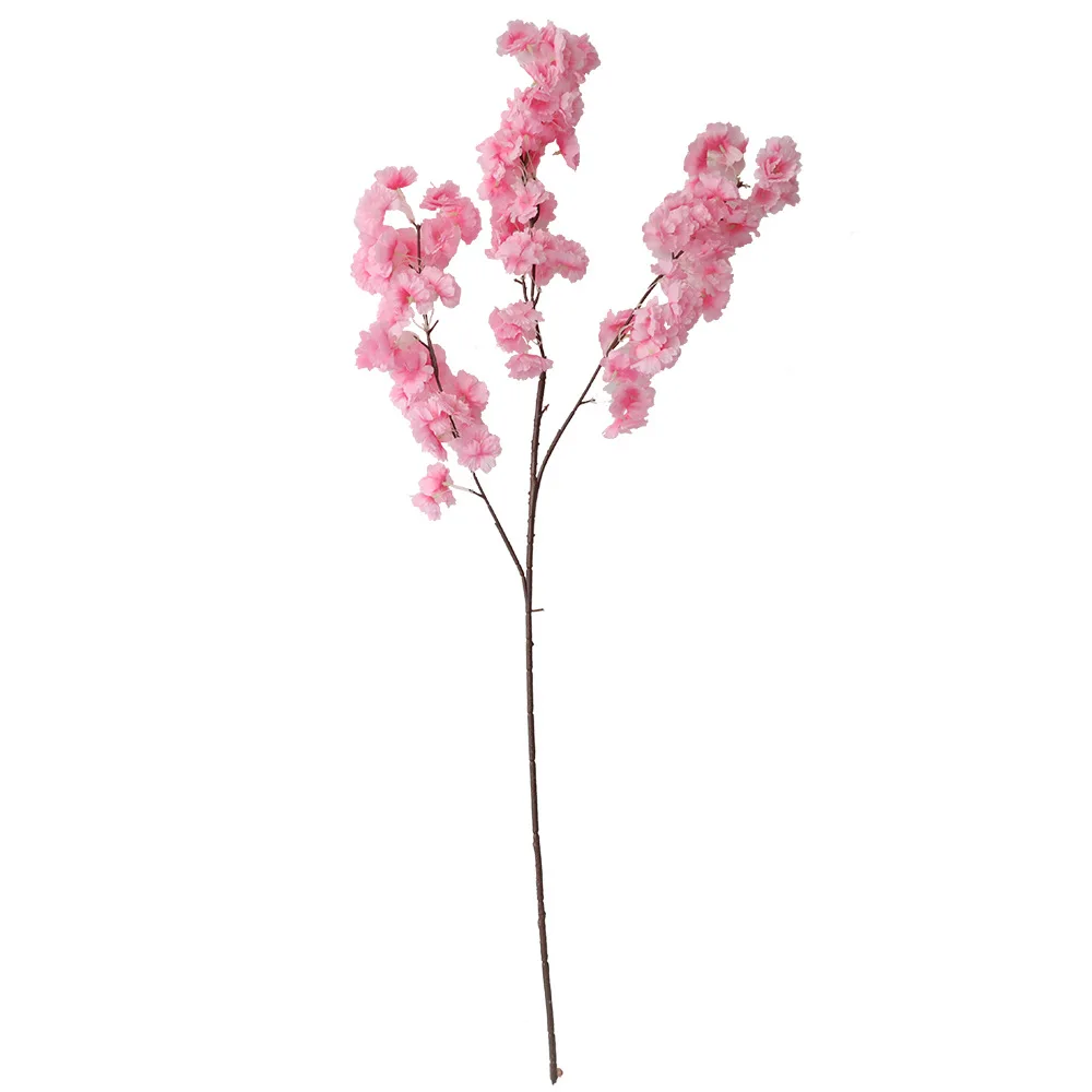 

105cm Cherry Blossom Single Artificial Flower Branch For Home Decoration Wedding Party Fake Flower Wall Wreath Accessories