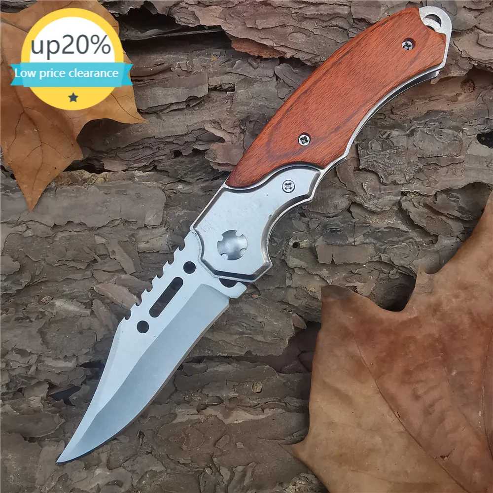 Ножи карманные складные ножи из нержавеющей стали с деревянными ручками