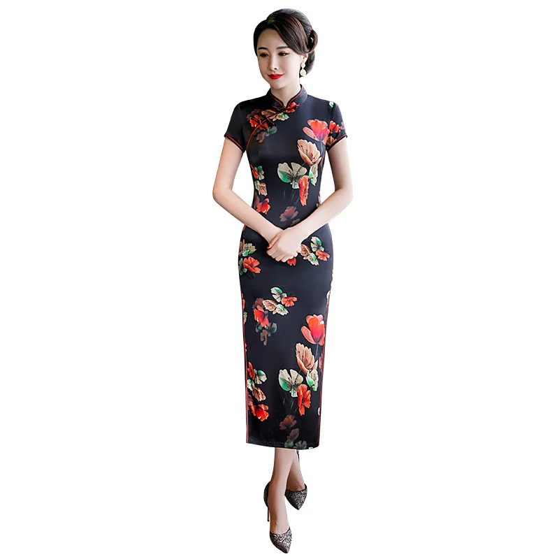 Весна-лето 2020 новое шелковое платье тутового шелкопряда с коротким рукавом в