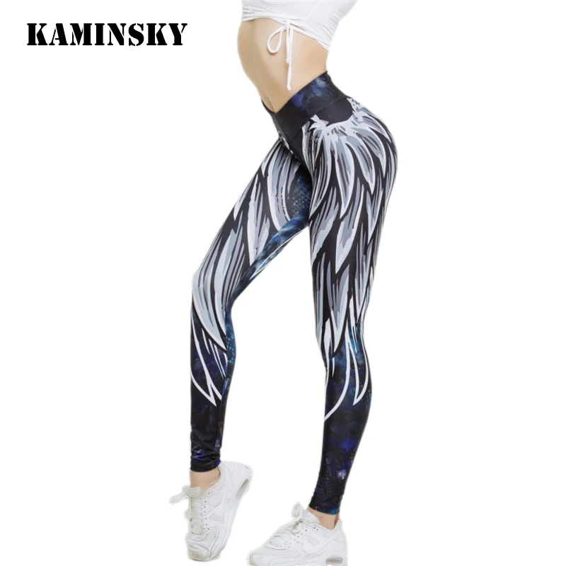 Женские спортивные Леггинсы с принтом в стиле Харадзюку эффектом пуш ап|Легинсы|