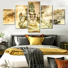 Модульный плакат, печатный на холсте, 5 панелей, Индийский Бог, Господь, Шива, художественная живопись, украшение для дома, настенные картины для гостиной