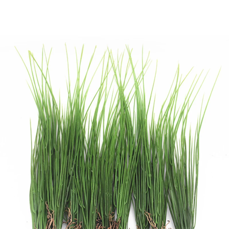 

45 CM Plastic Fake Plant Artificial Onion Grass Bundle Green Leaf Plant Branch Leaves Garden Balcony Home Decoration Decoration