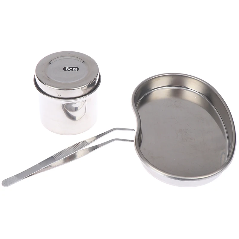 

1 Set Disinfection Tank Plate Tweezers Tool Stainless Steel Microblading Sterilizer& Disinfection Kit Clean Sterilizers Pot