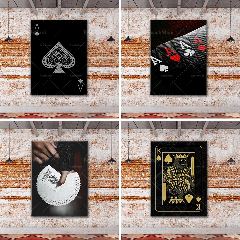 

Game room wall art canvas card game room art canvas poster