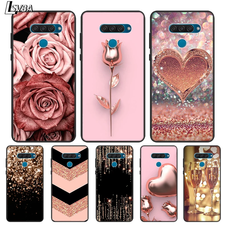 

Love Rose Gold Style For LG K22 K71 K61 K51S K41S K30 K20 2019 Q60 V60 V50S V50 V40 V35 V30S V30 G8 G8S G8X ThinQ Phone Case
