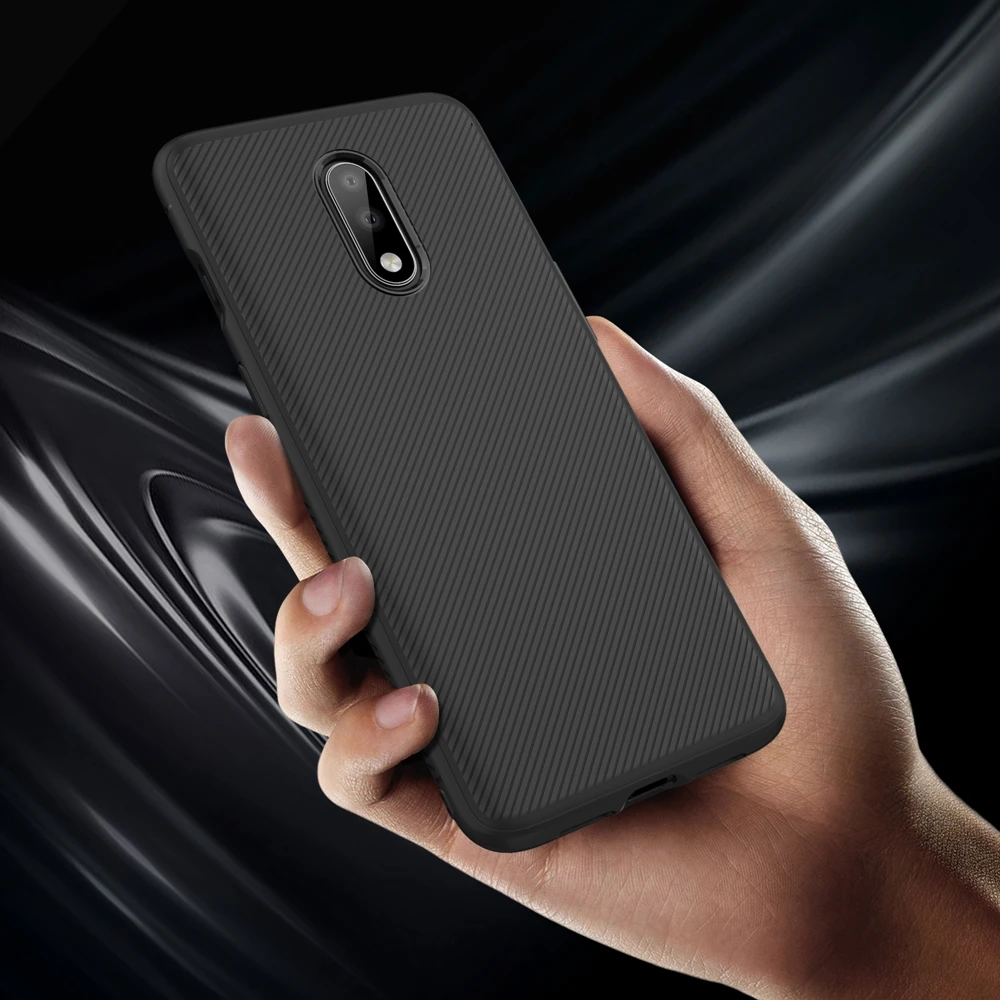 Чехол One Plus 7, роскошный силиконовый чехол для телефона etui One Plus 7 Pro, стильная задняя крышка из углеродного волокна, мягкий ТПУ чехол для телефона