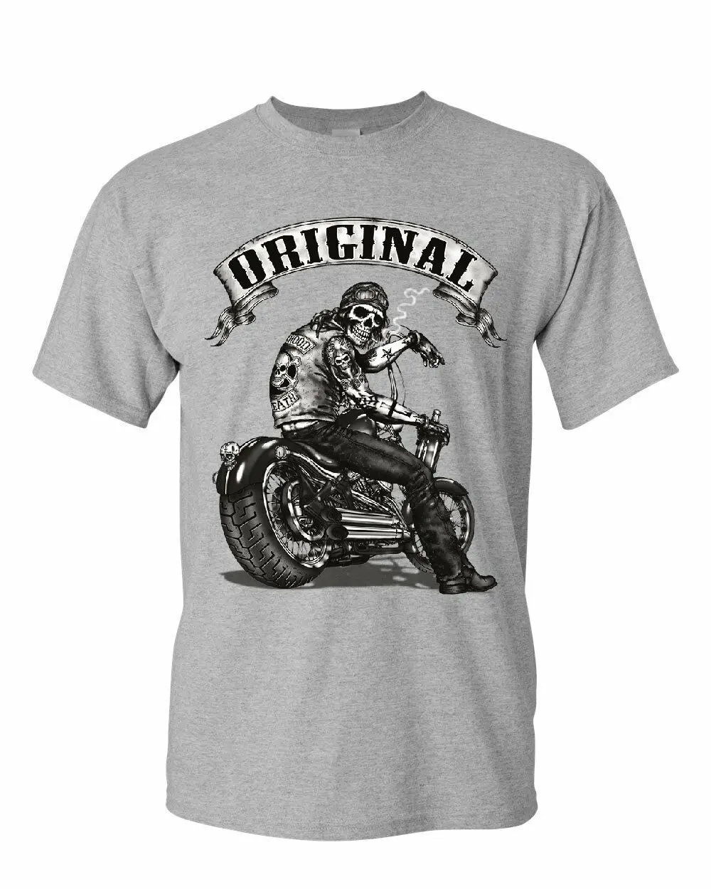 

Original Biker Skull T-Shirt Ride Or Die Route 66 Motorcycle Mc New T Shirt Men Summer Casual Design T Shirt