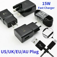 15w useu plug fast charger adapter quick charger adapter type c cable for samsung galaxy s10 s8 s9 a90 a80 a70 a60 note10 9 8