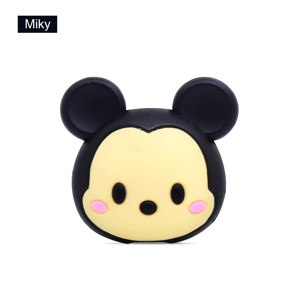 Miky ЦУМ милый мультфильм укус животных кабель протектор для iPhone USB кабель для передачи данных Chompers зарядное устройство провода моталки Организатор кукла модель - Цвет: Miky