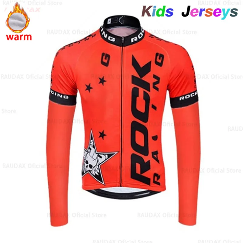 6 Rock Pro Team детская зимняя велосипедная одежда более теплая Ropa Ciclismo с длинным рукавом MTB велосипедная одежда комплект спортивной одежды для улицы - Цвет: 6