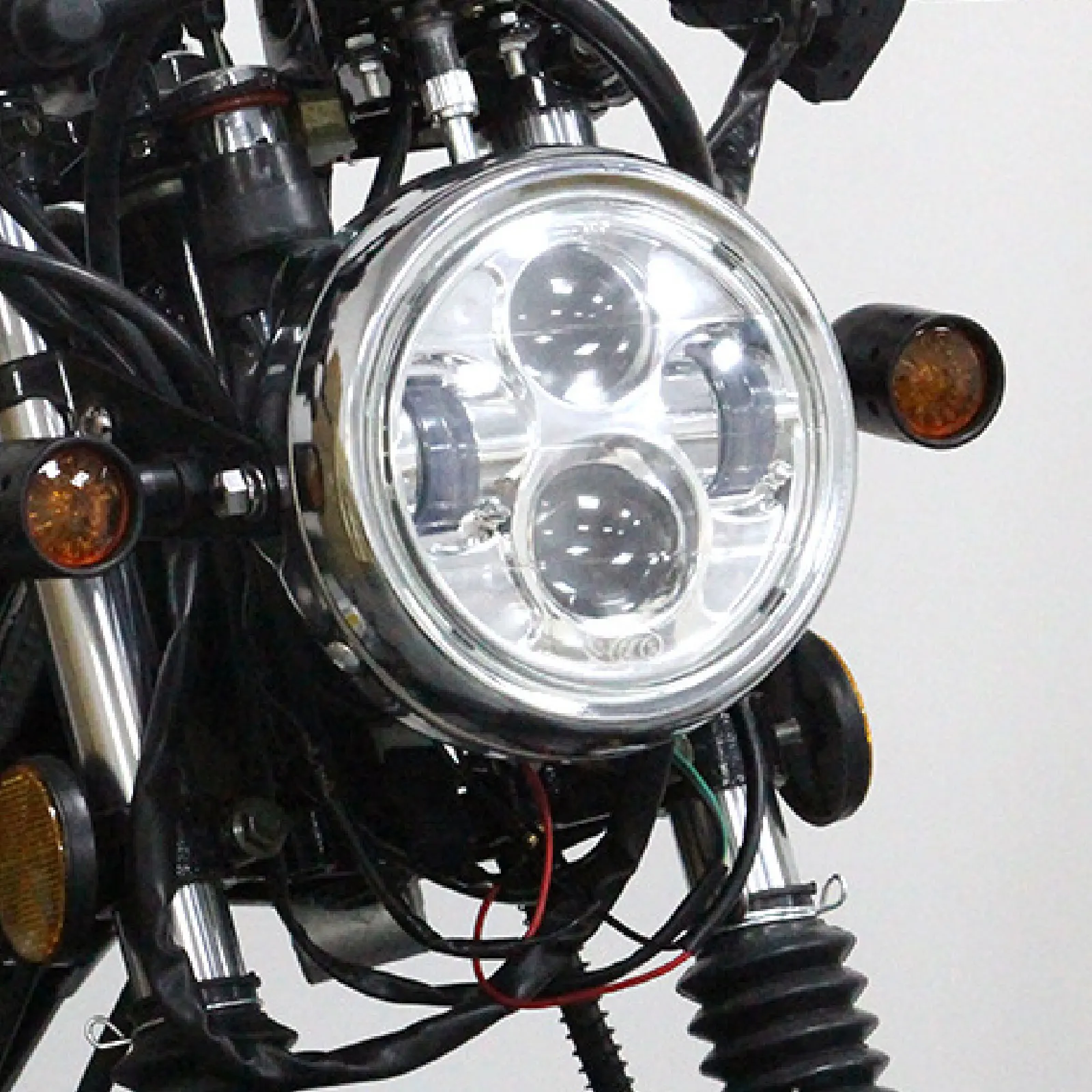 

Фары для мотоцикла, круглые фары с дальним и ближним светом, аксессуары, модифицированные фары с четырьмя глазами для мотоциклов