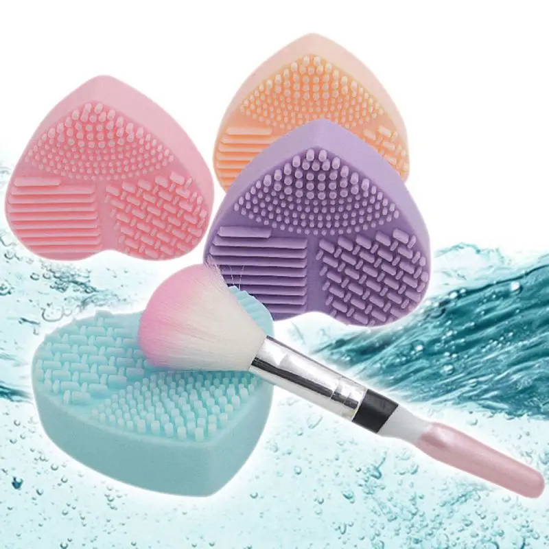 

Foundation Makeup Brush Scrubber Board Silicone Makeup Brush Cleaner Pad Make Up Washing Brush Gel Cleaning Mat Hand Tool